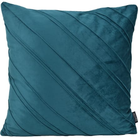 NOVÉE Sierkussen velvet stripe petrol | 45 x 45 cm | velvet / polyester