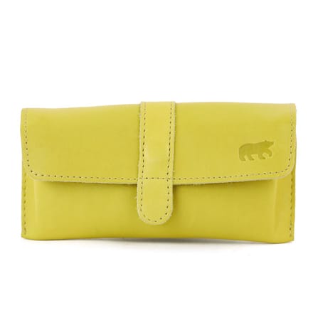 Bear Design Weta Leren Brillenkoker - Butter Yellow