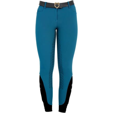 Dames wedstrijdbroek met volledige grip Equestro Slim Fit