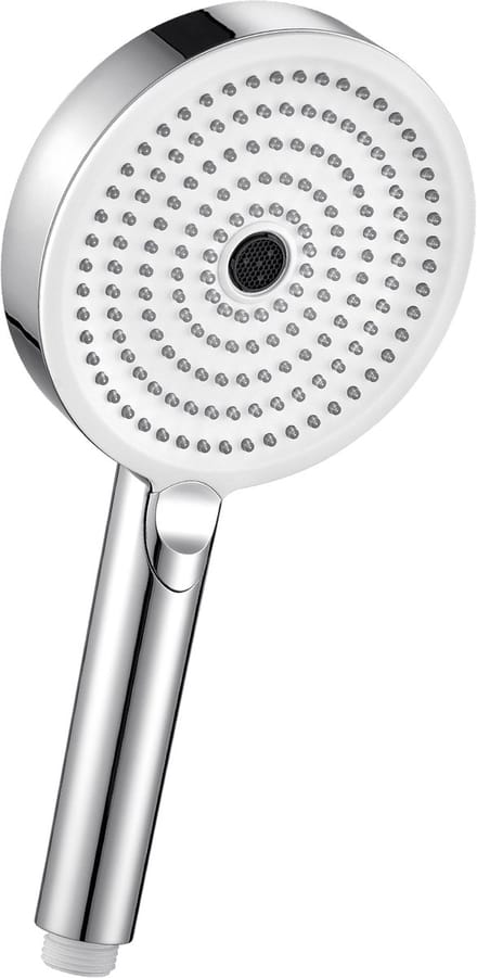 DERW MAX Douchekop - Regendouche - 3 Sproeistanden - Hoge Druk - Ø127 mm - Handdouche - Chroom+Wit