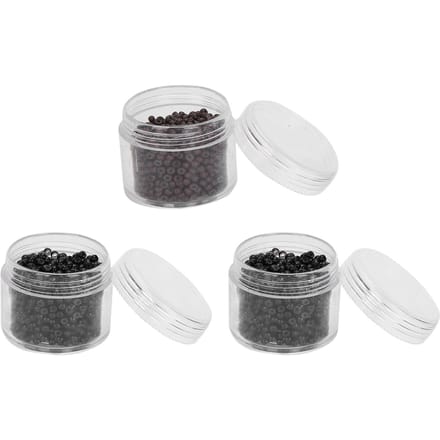 3 Flessen 3,0 mm Siliconen Micro Links Ringen Kralen Klein Comfortabel Haarverlenging Gereedschap (1#3#5#) white