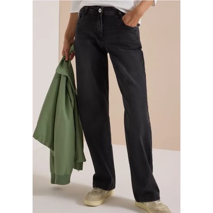 High-waist wide leg jeans in een loose fit