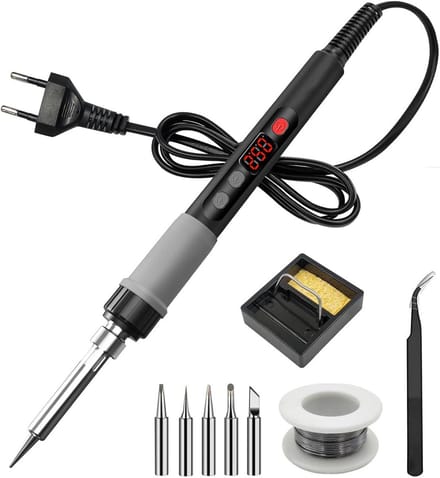 Krachtige Soldeerbout Set met Instelbare Temperatuur en LCD-Display - Compleet Elektrisch Gereedschap