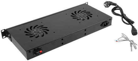 Lanberg AK-1502-B - 1U Fan Unit with LCD