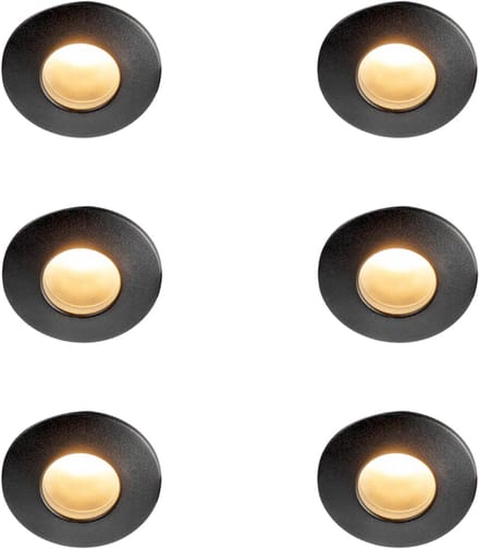 QAZQA 97594 - Inbouwspot voor badkamer - 6 stuks - Ø 85 mm - -