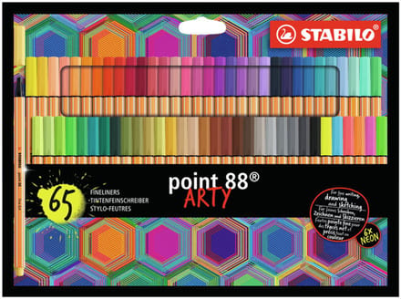 Fineliner stabilo point 88/65 arty f ass 65st | 5 stuks