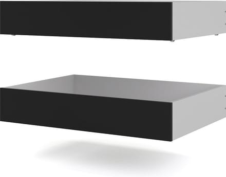 Nada bed 2 bedlades breedte 99 cm, matzwart.
