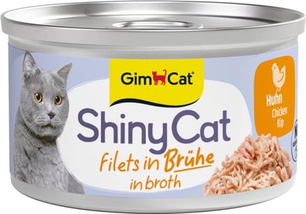 24 x 70 g - GimCat ShinyCat Filets in broth kip