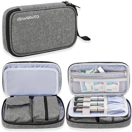 @ Lu’s Today® – Basic Medical Essentials – Insuline Koeltas – Grijs – Compact & Reisklaar