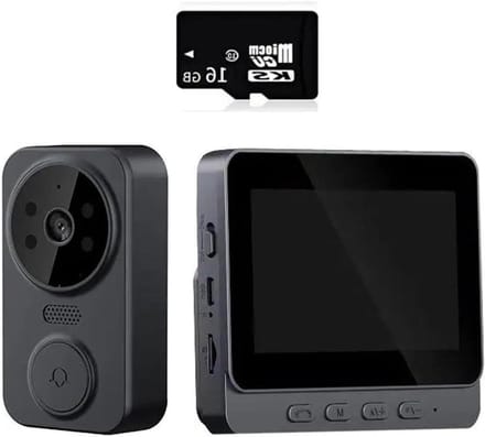 Videodeurbel - Slimme Deurbel - Huisbeveiliging - 2-weg Audio - 4.3 inch IPS - Zwart