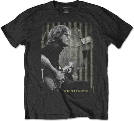 John Lennon - Gibson Heren T-shirt - M - Zwart