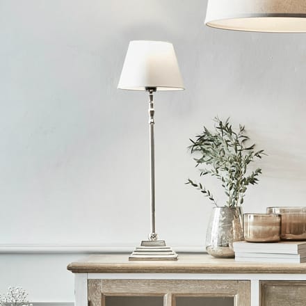 LOBERON Tafellamp Mayfair wit/zilverkleurig