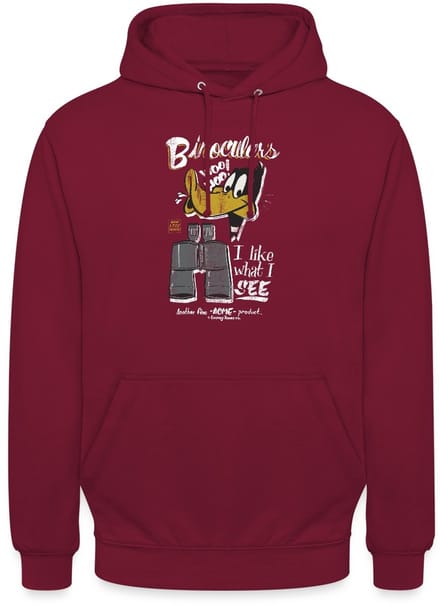 Looney Tunes Daffy Duck Binoculars Hoodie Unisex