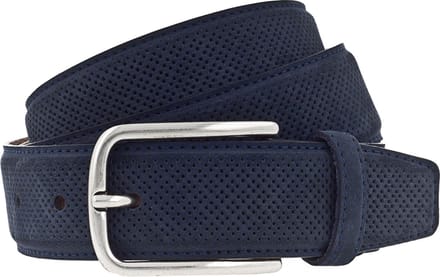 Vanzetti Leren Riem Leather Belt W110 Navy Donkerblauw