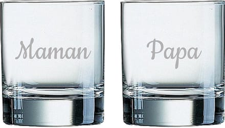 Whiskeyglas gegraveerd - 20cl - Maman & Papa