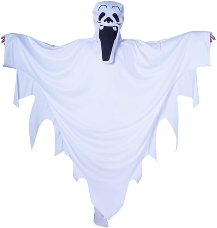 Halloween Kostuum Spook Kind – Verkleedpak – Inclusief Masker en Gewaad - 4-6 Jaar