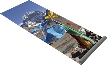 Yogistar Yogamat hot yoga image kailash mountain view
