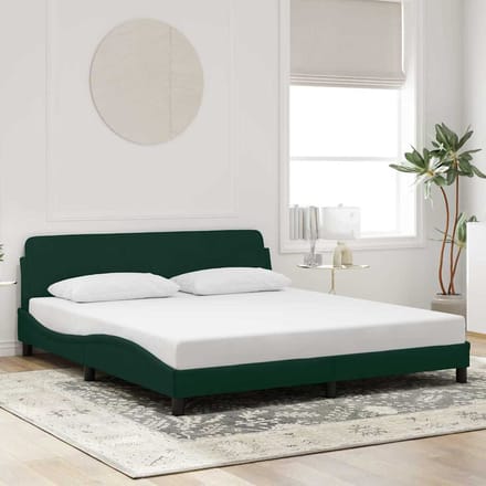 vidaXL - Bedframe - "Dover" - 180x200 - cm - fluweel - donkergroen