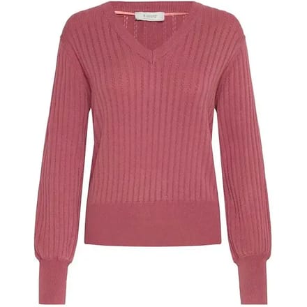 b.young - BYMMORLA VNECK POINTELLE - Dames - Gebreide truien