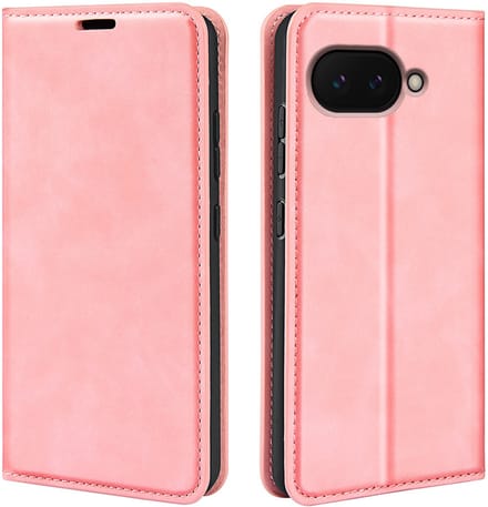 MobyDefend Hoesje - Geschikt voor Google Pixel 9a - Luxe Wallet Bookcase (Magnetische Sluiting) - Roze