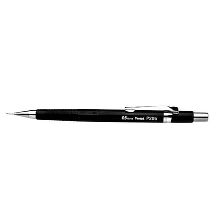 Vulpotlood - 0,5 mm - Pentel P205 - Zwart