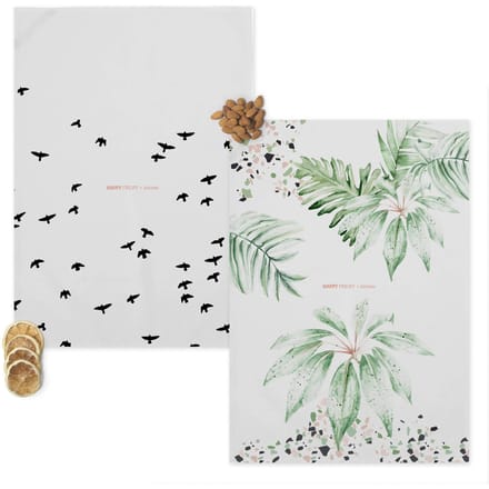 Set van 2 theedoeken Delicate | Happy Friday