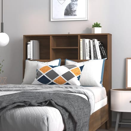 vidaXL - Hoofdbordkast - 100x19x103,5 - cm - bruin - eikenkleur