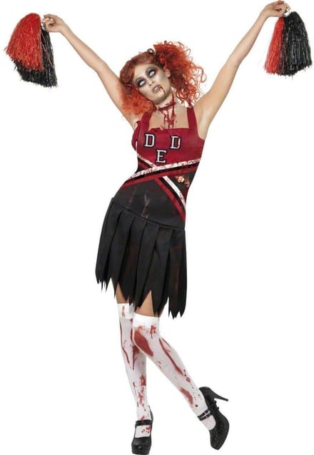 " Zombie Cheerleader kostuum voor dames Halloween outfit - Verkleedkleding - Small"