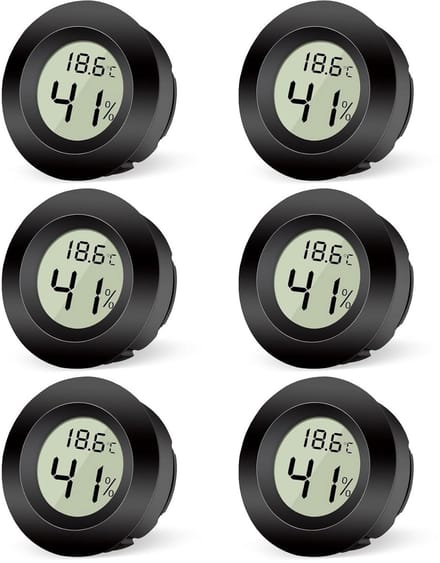 6x Digitale Mini Thermometer en Hygrometer voor Binnen - Temperatuur en Vochtigheidsmeter