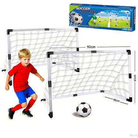 Voetbalset met 2 doeltjes, Voetbal goals set met 2 doeltjes