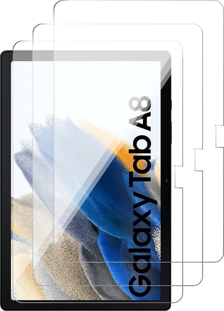 Screenprotector geschikt voor Samsung Tab A8 10.5 inch 2021 - Screen Protector Glas - 3 Stuks