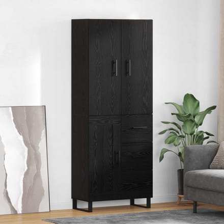 vidaXL - Highboard - 2 - st - Zwart - Eiken - 69,5 - x - 34 - x - 180 - cm