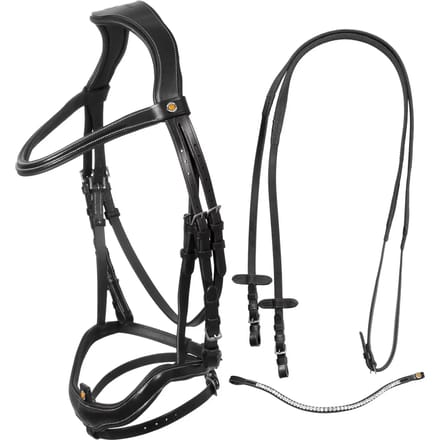Anatomisch ruiterhoofd met gebogen neusriem Equestro