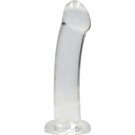 Shots - RealRock Niet-Realistische Dildo met Zuignap - 17 cm transparent