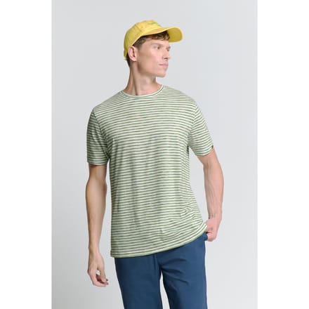 No Excess T-shirt Crewneck Multi Coloured Melange Stripes Green Größe: S | Basic T-Shirts Outlet | Herren | Grün