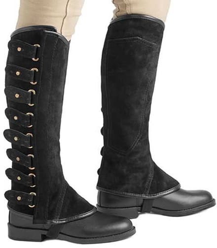 Lexhis Leather Portuguese Split Halve Chaps Zwart S