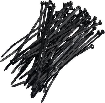 Kortpack 9809100025 Tyraps - Zwart - 2.5 x 100mm (100st)