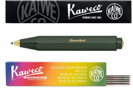 Kaweco - Balpen - Classic Sport - Groen - Met doosje Balpenvullingen MEDIUM ROOD