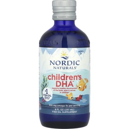 Nordic Naturals, DHA pour enfants™, 1 an et plus, Saveur fraise, 8 fl oz (237ml)