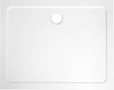 Douchebak Gegoten Marmer Sapho Aqualine 100x90x3 cm Rechthoek Wit