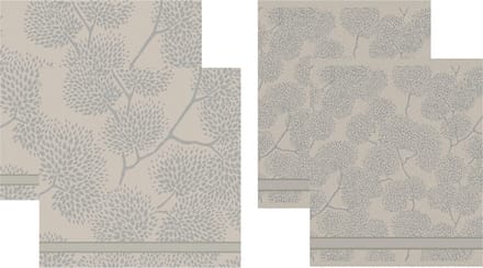 DDDDD 2x theedoek + 2x keukendoek Trees - Taupe