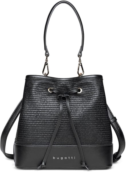 bugatti schoudertas Isa Bucket Bag Black zwart