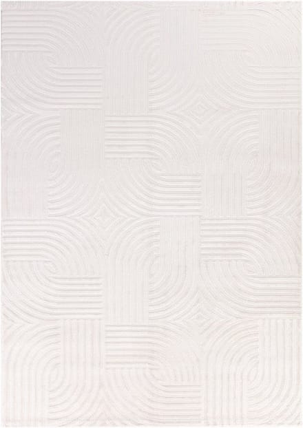 Flycarpets Cara Modern Japandi Architectura Vloerkleed - Creme - 80x150 cm