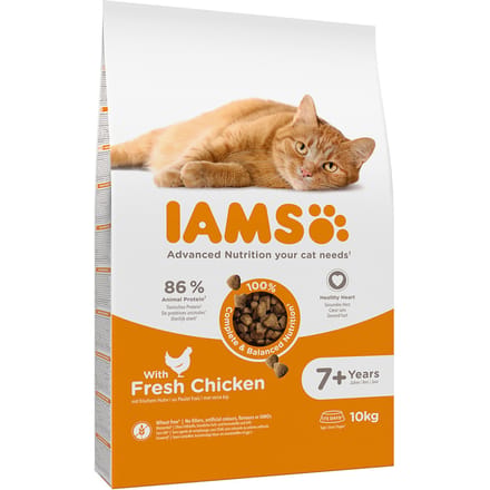Iams Cat Mature & Senior - Kip - Kattenvoer - 10 kg