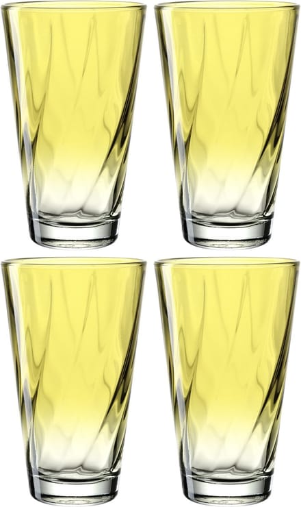 Leonardo TWIST Drinkglas 300ml geel - set/4