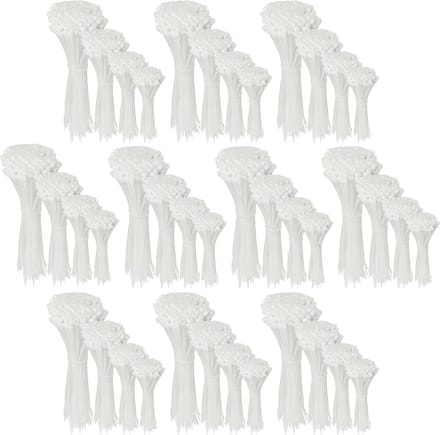 Polyamide kabelbinders, Tie Rips, witte kabelbinders set 4,8 mm / 4000 stuks