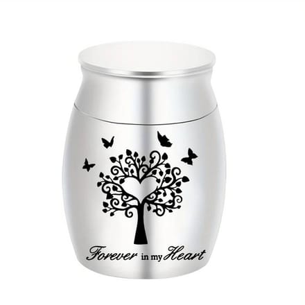 Mini urn zilverkleur Forever in my heart