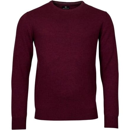 Baileys Trui Crew Neck Lambswool Single Knit Aubergine / male