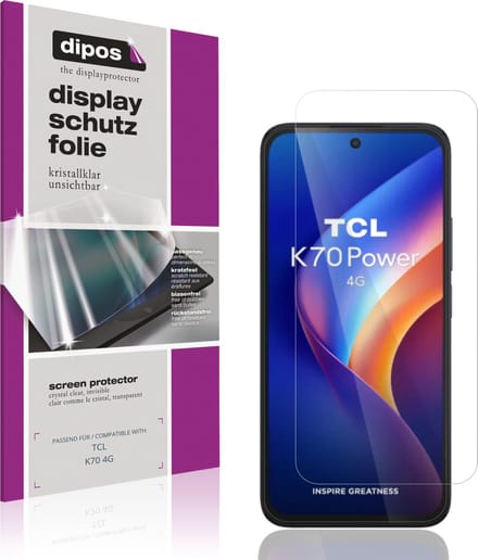 dipos – 4x Beschermfolie geschikt voor TCL K70 4G | Krasbestendige & heldere Screenprotector Ultra-Thin