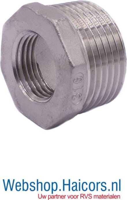 Profec Nr. 241 Verloopring RVS 316 1/2" x 1/8" buitendraad x binnendraad